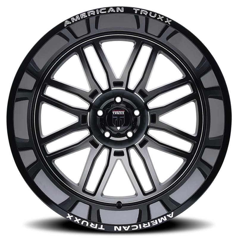 American Truxx AT1915 Restless 24x14 / 8x165.1 BP / -76mm Offset / 125.2mm Hub Gls Blk Mill Wheel