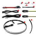 XK Glow Adjustable Wheel Ring Light Kit w/ Dual-Mode Dash Mount Controller 4PC 15-18In