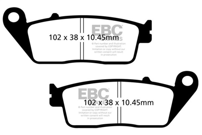 EBC 04-14 KYMCO Street XCiting 500 All Models All Models Rear Left Sintered R/HH Brake Pads