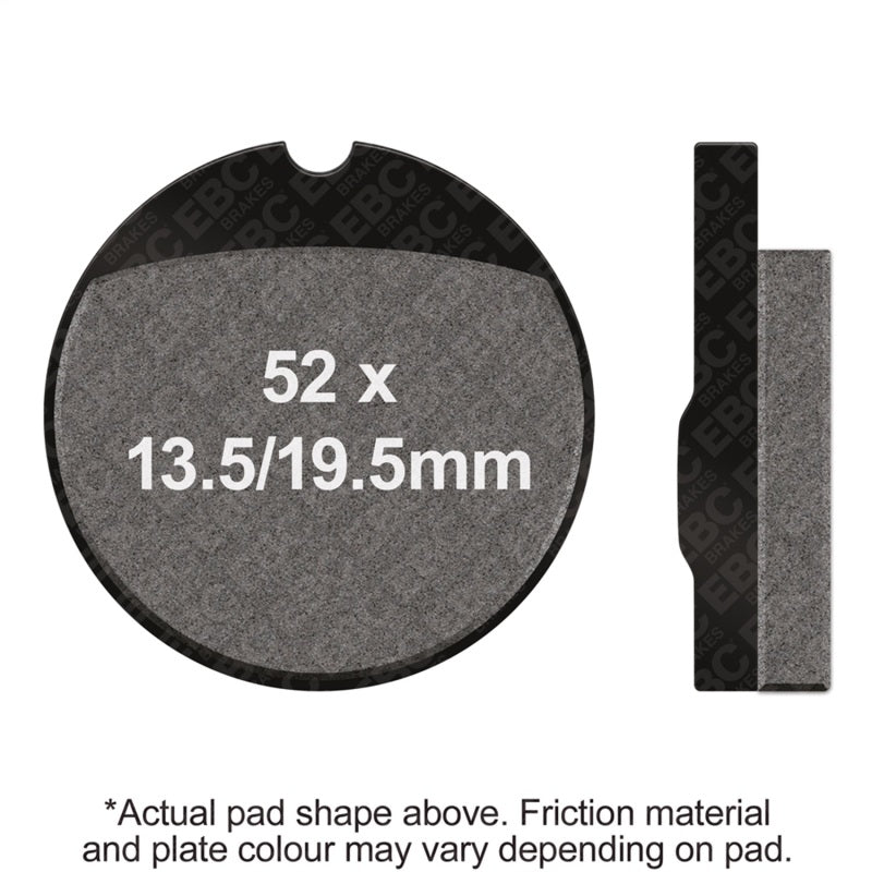 EBC 74-76 Honda CB 360 Front Left Semi-Sintered Vee Brake Pads