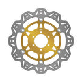 EBC 07-08 Ducati Monster 400 ie Japan Front Left/Right Vee Floating Gold Rotor