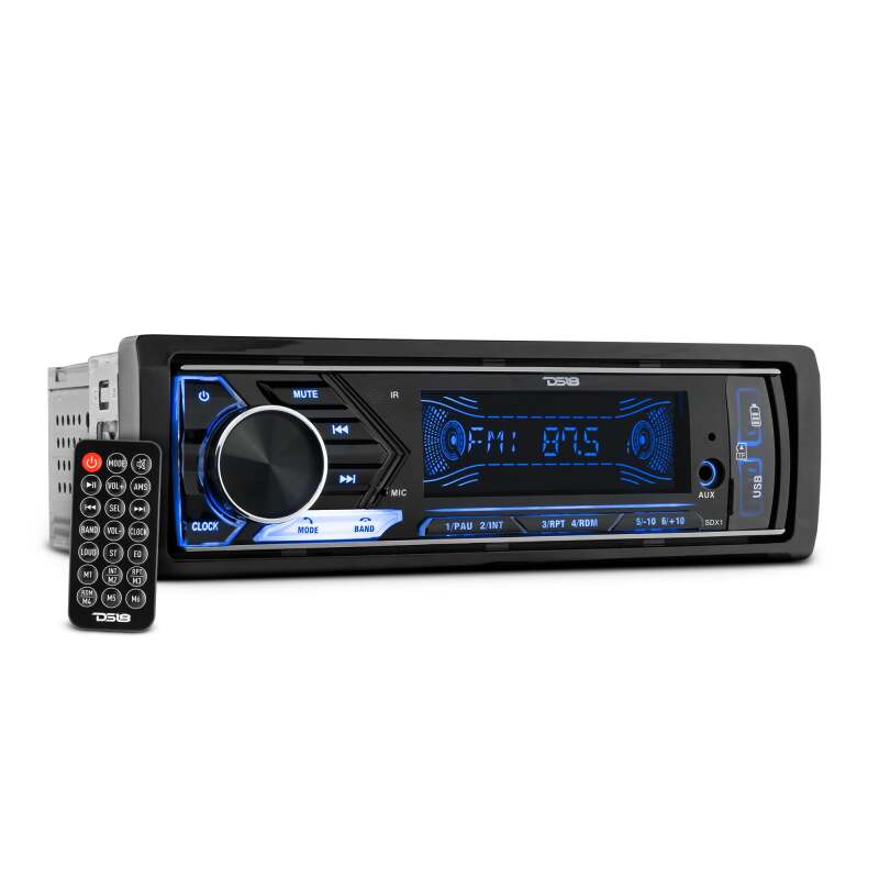 DS18 Single Din Headunit Mech-Less Player Receiver Dual USB 7 Volt Preouts