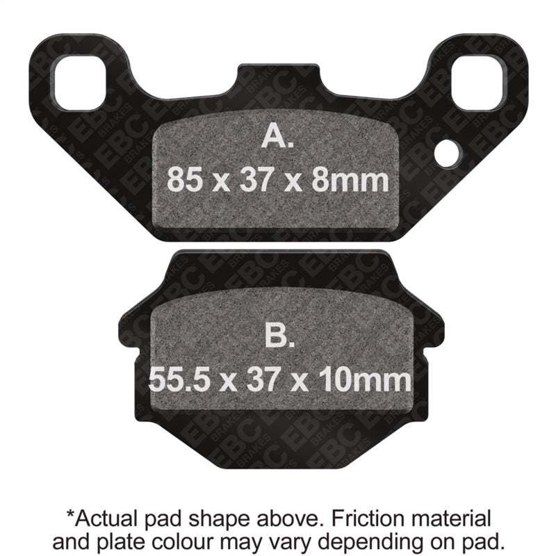 EBC 87-04 Kawasaki KSF 250 Mojave Front Left/Right R Series Sintered Brake Pads Brake Pads