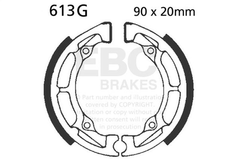 EBC 03-06 Kawasaki KDX 50 A1-A6F Front Left Sintered HH/R Brake Pads