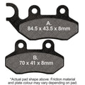 EBC 06-08 Daelim A-Four 50cc Front Left Sintered HH Brake Pads