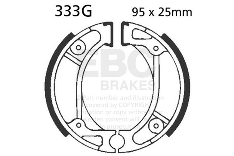 EBC 08-15 Yamaha TTR110 Front/Rear Sintered HH Brake Shoes