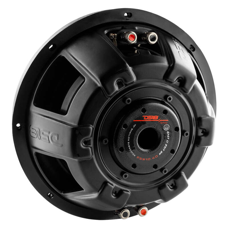 DS18 10in 500 Watts RMS 4 ohm DVC Shallow Mount Water Resistant Subwoofer