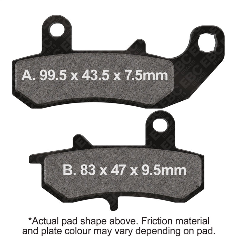 EBC 90-91 Suzuki DR 650 Rear Right R Series Sintered Brake Pads