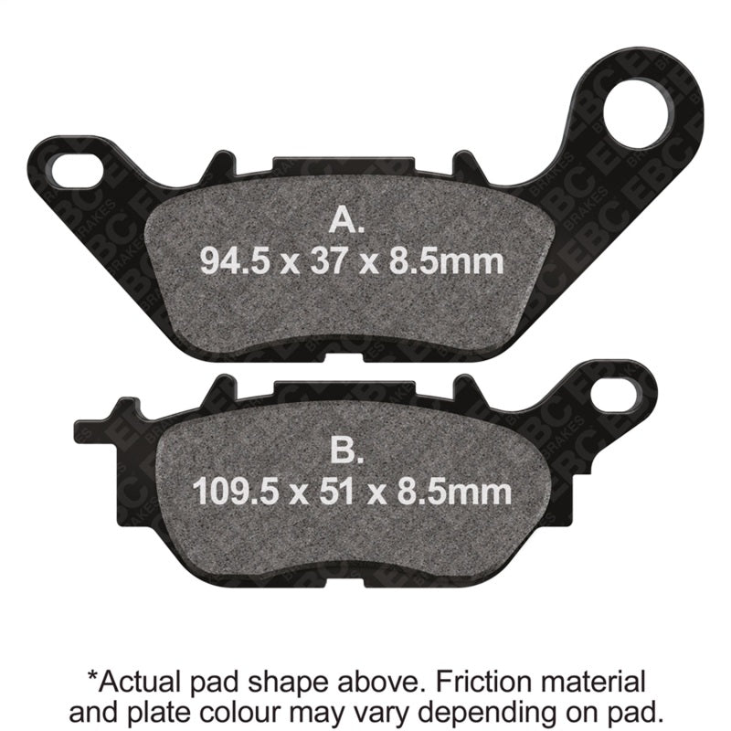 EBC 11-13 Yamaha YBR 125 ESG 43B1/3/5/6/8 Front Left FA-SFA-X Brake Pads