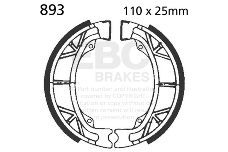 EBC 99-05 Aprilia Scarabeo 50 Rear Brake Shoe