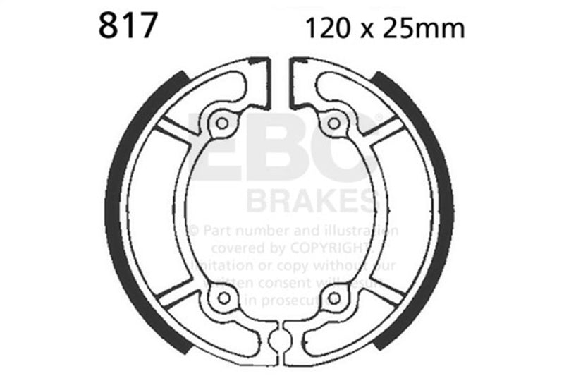 EBC 04-05 Aprilia Mojito Retro 50 Rear Brake Shoe