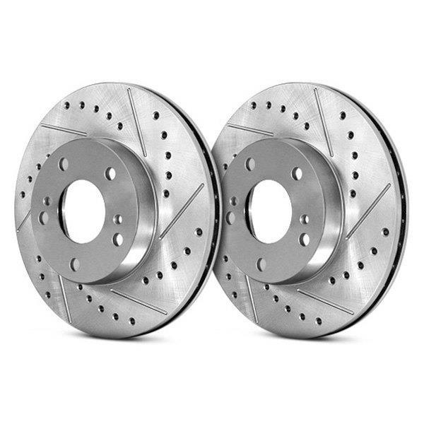 StopTech Select Sport 13-17 Toyota Land Cruiser Drilled / Slotted Rear Passenger-Side Brake Rotor