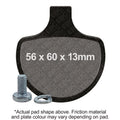 EBC 84-87 Harley-Davidson Sportster (w/Girling Caliper) Front Left/Right FA-SFA-X Brake Pads