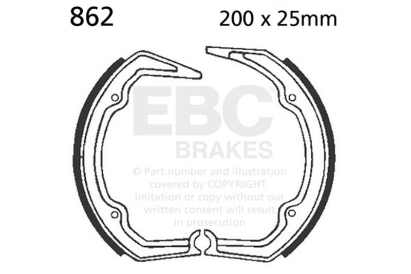 EBC 81-85 BMW R 65 LS Rear Brake Shoe