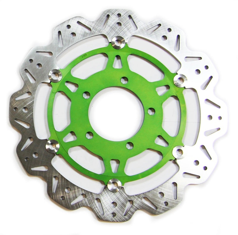 EBC 08-10 Kawasaki ZX10 R Ninja ZX 1000 E8F Front Left/Right Vee Floating Green Rotor
