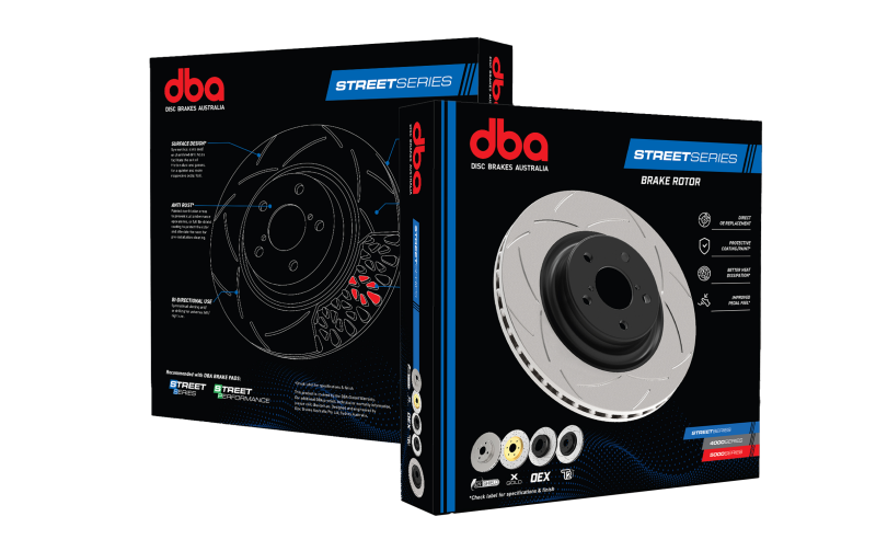 DBA 08-12 Nissan Pathfinder 5.6L Front Drilled & Slotted Street Series Rotor