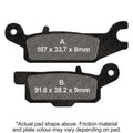 EBC 09-14 Yamaha YFM 550 Grizzly FI 4WD Auto Rear Left FA-SFA-TT-X Brake Pads