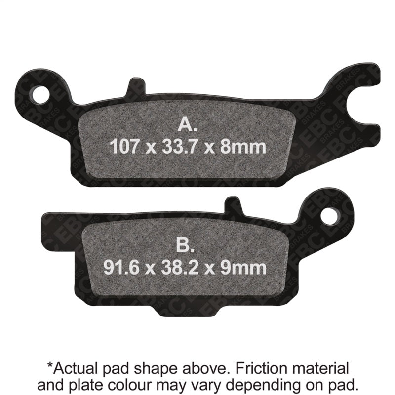 EBC 09-14 Yamaha YFM 550 Grizzly FI 4WD Auto Rear Left SV Brake Pads