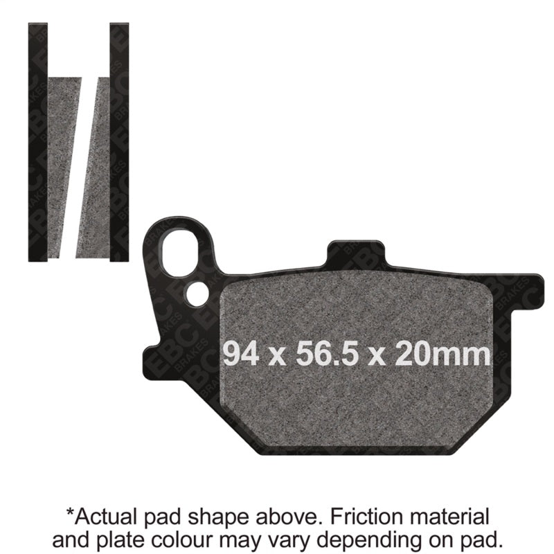 EBC 1979 Yamaha RD 400 F Daytona Front Left/Right Semi-Sintered Vee Brake Pads