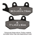 EBC 92-97 Triumph Hinckley Tiger 885cc Front Left Sintered HH Brake Pads
