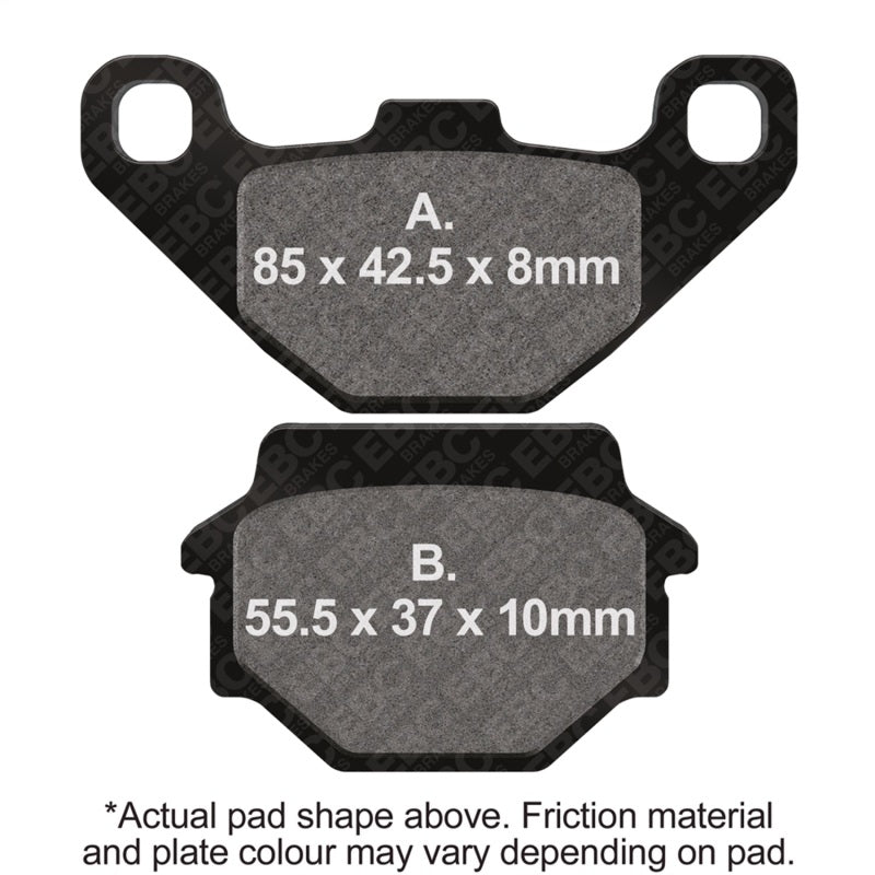 EBC 94-97 Buell M2 Cyclone Disc has Countersunk bolt holes Rear Left FA-SFA-TT-X Brake Pads