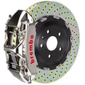 Brembo 07-18 Wrangler/Unlimited Front GTR BBK 6 Piston Billet 380x34 2pc Rotor Drilled- Nickel