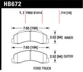 Hawk 10-11 Ford Expedition/F-150 SVT Raptor / 10-11 F-150 Performance Ceramic Front Street Brake Pad