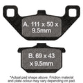EBC 88-89 Kawasaki EL 250 Eliminator Front Left/Right Sintered HH Brake Pads