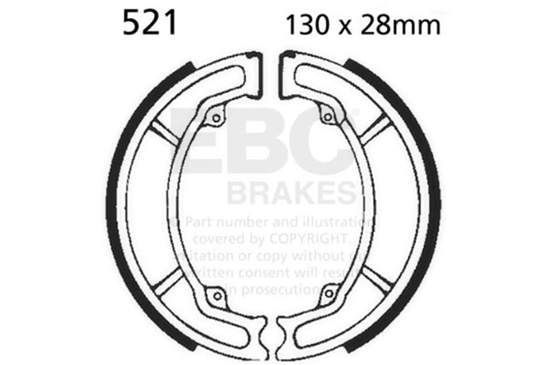 EBC 85-92 Yamaha XC 125 Riva Front Brake Shoe