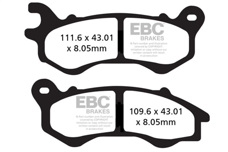 EBC 2011 Honda PCX 125 WW 125 EX2A Front Left FA-SFA-X Brake Pads
