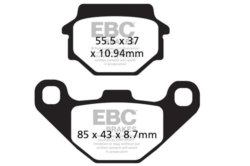EBC 03-07 Suzuki LT-F 500 Vinson Quadrunner Rear Left FA-SFA-TT-X Brake Pads