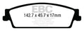 EBC 15+ Cadillac Escalade 6.2 2WD Greenstuff Rear Brake Pads