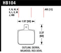 Hawk Sierra/Outlaw/Wilwood HPS Street Brake Pads