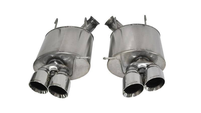 Corsa 2013-2014 Ford Mustang Shelby GT500 5.8L V8 Polished Sport Axle-Back Exhaust