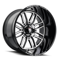 American Truxx AT1915 Restless 24x14 / 6x139.7 BP / -76mm Offset / 106mm Hub Gls Blk Mach Wheel