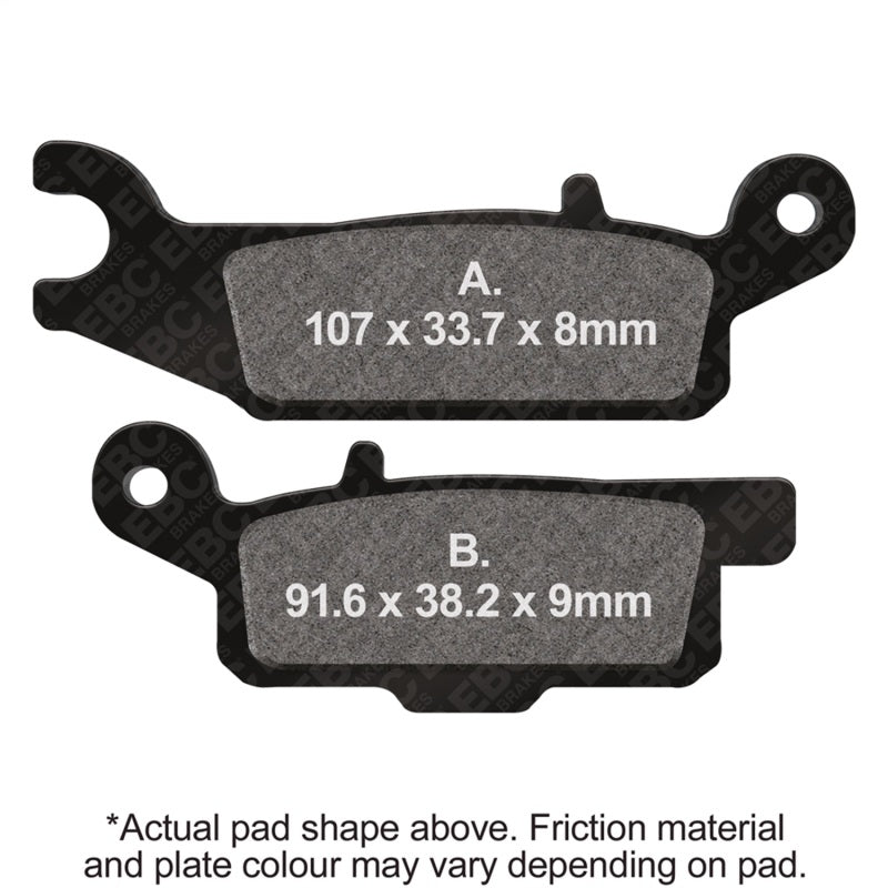 EBC 09-14 Yamaha YFM 550 Grizzly FI 4WD Auto Rear Right SV Series Brake Pads