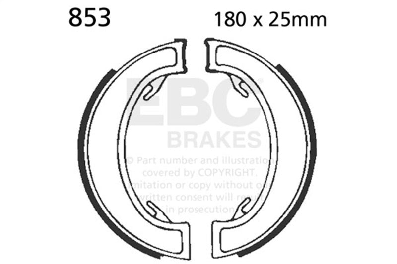 EBC 66-70 Triumph T 120 650cc/Twin Leading Shoe Front Brake Shoe