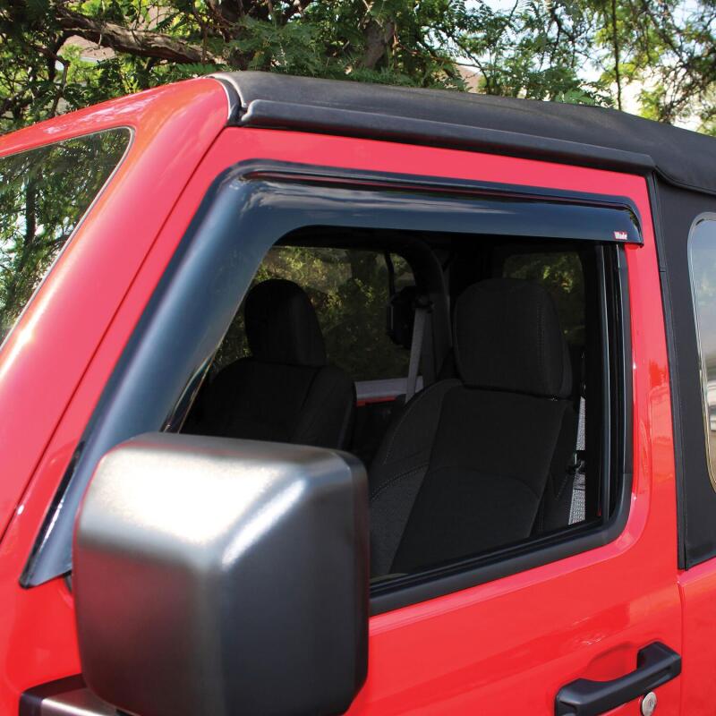 Westin 2018-2019 Jeep Wrangler JL Slim Wind Deflector 2pc - Smoke