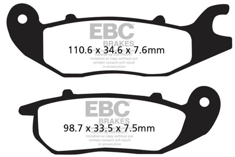 EBC 04-10 Honda CBR 125 R 6 Bolt Front Disc/Canada Front Left Sintered HH/R Brake Pads