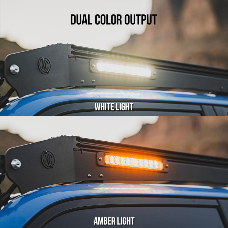 KC HiLiTES Platform One Profile 10in. SideCast Flush Mount Lights (Does Not Include Rack)