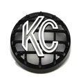 KC HiLiTES 4in. Round ABS Stone Guard for Rally 400 (Single) - Black w/White KC Logo