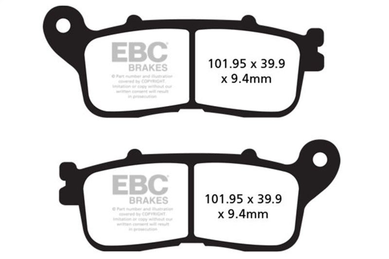 EBC 10-14 Honda VFR 1200 FD Automatic Transmission Model Rear Left Sintered R/HH Brake Pads