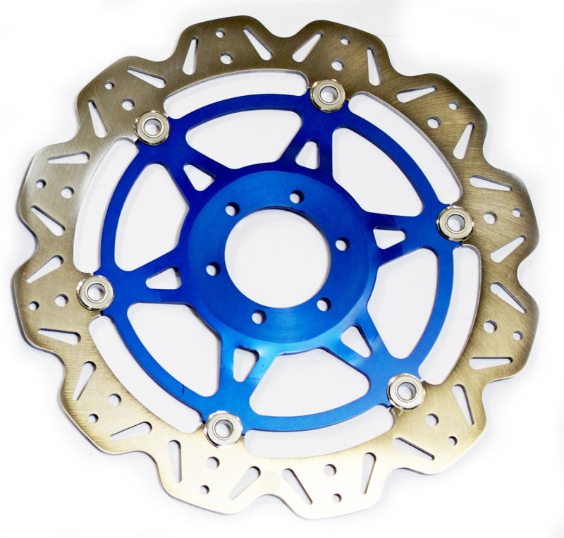 EBC 87-88 Yamaha FZR 750 Genesis Front Left/Right Vee Floating Blue Rotor