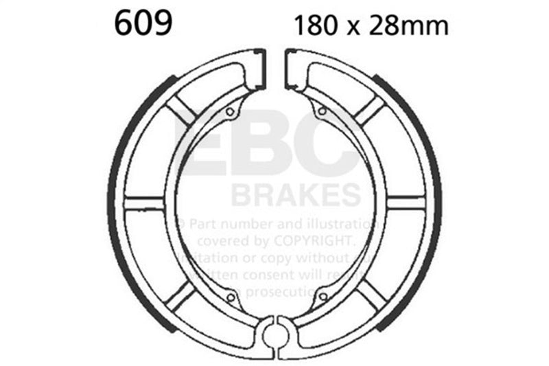 EBC 73-77 Suzuki GT 250 Hustler Rear Brake Shoe