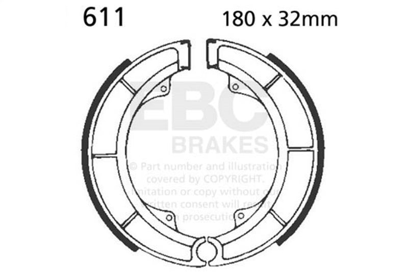 EBC 1982 Suzuki GS 550 LZ Rear Brake Shoe