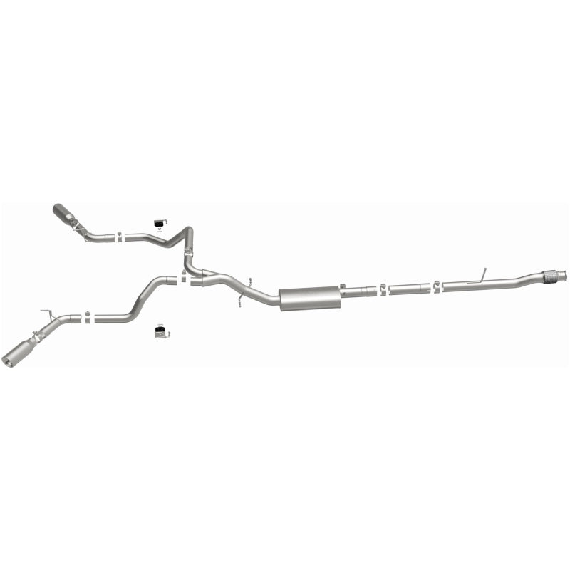 MagnaFlow 2019 Chevy Silverado 1500 V8 5.3L Street Series Dual Split Exit Exhaust w/ Polished Tips