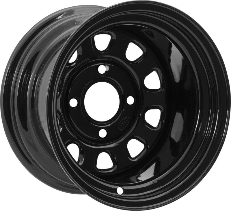 ITP Delta Steel 12x7 / 4/156 12mm BP / 4+3 Offset Black Wheel