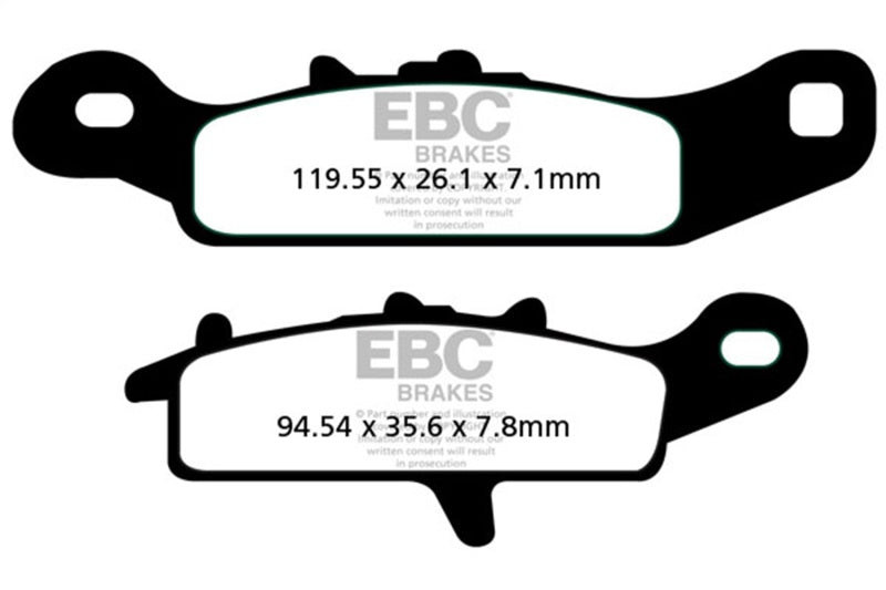 EBC 08-14 Kawasaki KFX 450 R KSF Front Left R Series Sintered Brake Pads Brake Pads