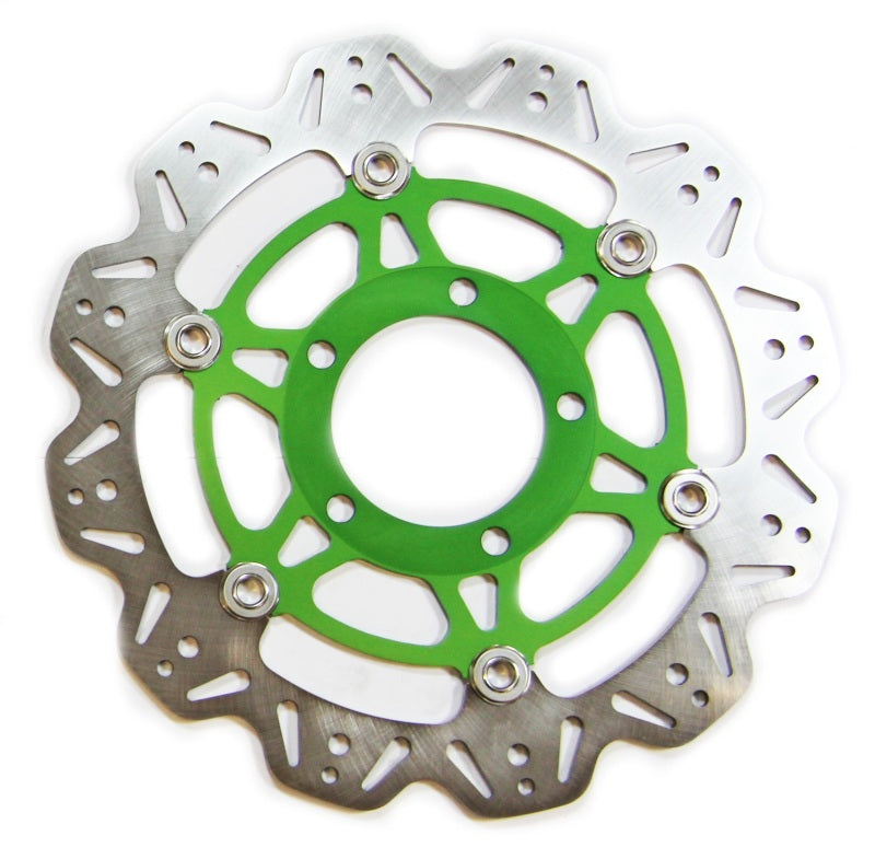 EBC 09-10 Kawasaki ER 6N ER 650 Front Left/Right Vee Floating Green Rotor