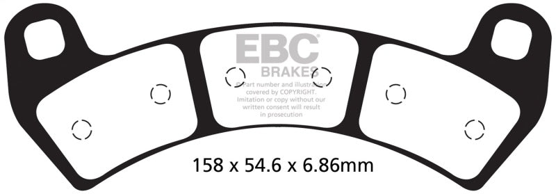 EBC 21-22 Polaris General 1000 XP 4 Deluxe 4 seat Front Left/Right SXR Brake Pads